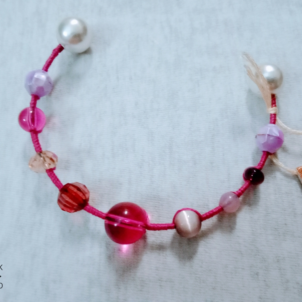 Adjustable Pink Cuff Bracelet